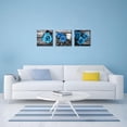 thumbnail image 6 of Blue Wall Decor for Living Room Blue Bathroom Accessories Black and White Canvas Wall Art Blue Rose Pictures Bedroom Decor Modern Painting Kitchen Home Decorations 14x14 3 Pcs/Set, 6 of 6