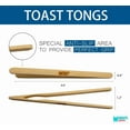 thumbnail image 3 of KLYNE - 6 Pack Bamboo Toaster Tongs For Cooking - Kitchen Accessory - Bread Toast Bacon, 3 of 6