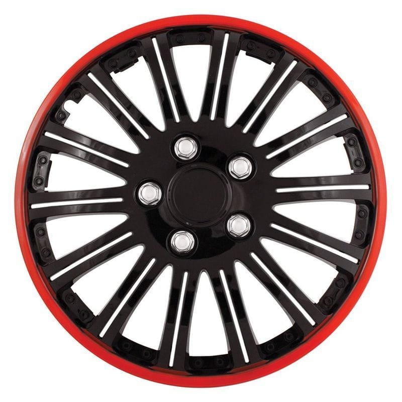 Pilot Universal Fit Cobra Black and Chrome with Red Trim 16 Inch Wheel