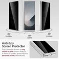 thumbnail image 3 of Case for Samsung Galaxy Z Fold 6 with Privacy Screen Protector, [Anti Spy] Built-in Adjustable Kickstand & Magnetic Hinge Protection Full-Body Protective Case for Galaxy Z Fold 6 5G, 3 of 7
