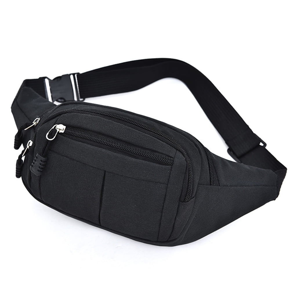 Leather Fanny Pack For Women,Waist Bag,Belt Bag, Bum bag with 9 Pockets By  Miss Fong (Black)