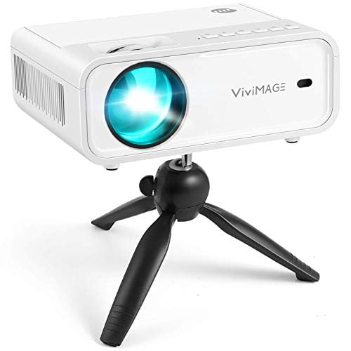 VIVIMAGE Explore 2 Mini WiFi Projector, 4500 Lux 1080P Supported Projector,  40,000 Hours Lamp Life with Synchronize Smartphone Screen, Compatible with 