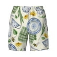 thumbnail image 4 of Lsque Mens Swim Trunks Vintage Utensils Pattern - Bathing Suit Compression Liner - Beach Swim Shorts Swimwear - (S-3XL) - Stretch Quick Dry -Small, 4 of 9