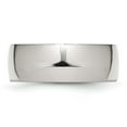 thumbnail image 3 of Auriga Stainless Steel Polished 8 mm Half Round Band for Women Size 12.5, 3 of 6