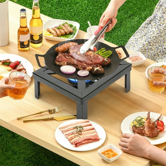 8000W Portable Camping Single-Burner Stove – High-Efficiency Propane Gas Cooker with Adjustable Flame, Easy Setup BBQ Grill   Hose