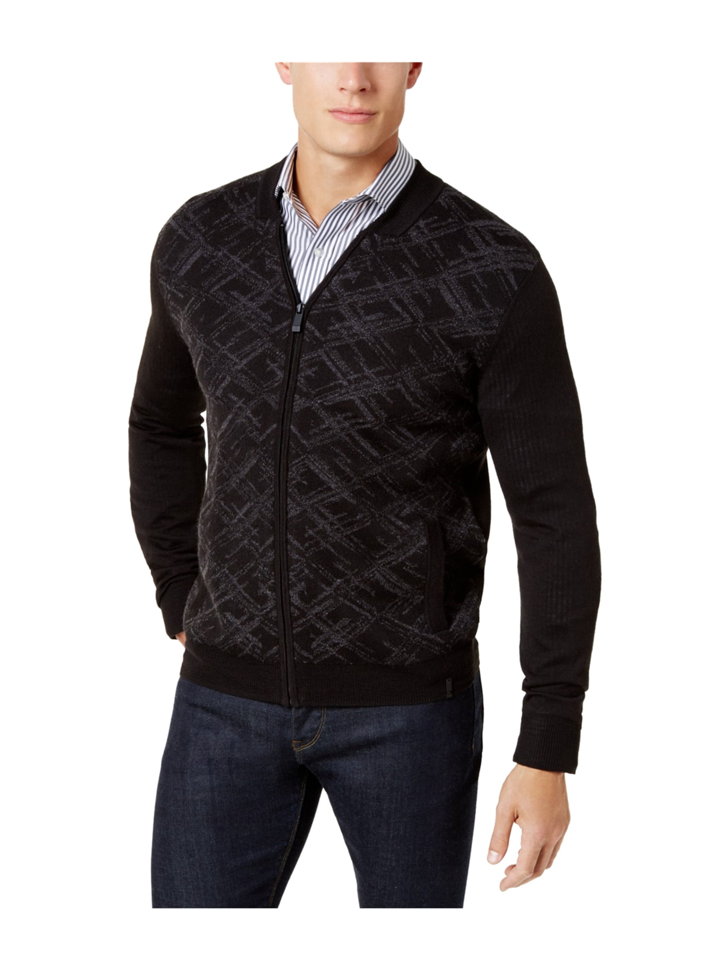 Calvin Klein Mens Ansa Cardigan Sweater blackcombo XL | Walmart Canada