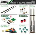 Classic Sport Official Size Billiard Pool Ball Set with Cue Ball and