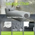 thumbnail image 7 of Modern Lounge Chair Modular Outdoor Beds for Patio, Water-Resistant Outdoor Bean Bag Lounger, Comfy Patio Lounge Chair with High-Density Foam,Deep Gray, 7 of 7