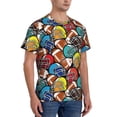 thumbnail image 2 of Bixox Men's American Football Printed Short Sleeve Skinny Athletic T-Shirt, 2 of 6