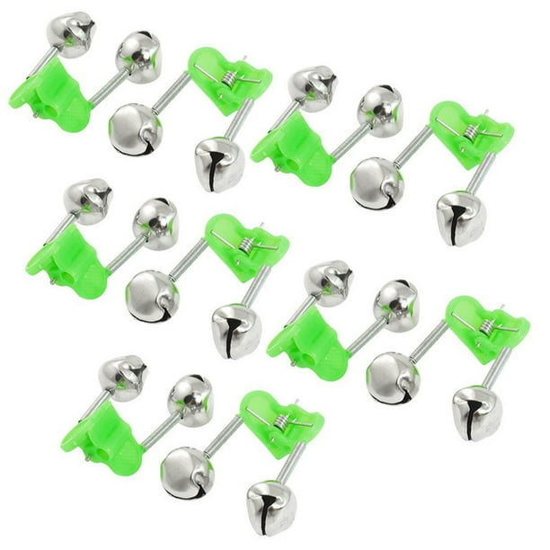 XZNGL 10Pc Fishing Alarms Fishing Rod Bells Clamp Tip Abs Fishing Accessory  