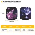 thumbnail image 5 of Yuyamidu Butterfly Car Sunshade 2 Pack Automobile Sunshades Windshield for SUV Truck Van Rose Sun Visor for Car Windshield Keep Vehicle Cool, Universal Fit, 5 of 5