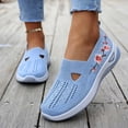 thumbnail image 2 of oqasdz Women Casual Shoes Mesh Breathable Floral Emborider Slip On Soft Sole Sneakers Round Toe Non Slip Comfortable Walking Shoes Outdoor Summer, 2 of 6