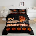 thumbnail image 2 of Erosebridal Ensemble de Literie de Basket-Ball de Jeu, Couette Simple, Thème Sportif, Décor de Gamer, Réversible, Léger, 2 Pcs, 2 of 8