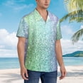thumbnail image 3 of Disketp Hawaiian Shirts For Men,Beautiful Glitter Print Mens Casual Short Sleeve Button Down Shirts Beach Shirt, 3 of 7