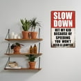 thumbnail image 6 of Slow Down Signs Children At Play Safety Signs For Street Caution Warning Kids Playing Safety Tin Sign Speed Limit Crossing Guard Stop Children Playing Yard Road Visual Signal Slow Down Hit My Kid, 6 of 6