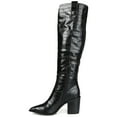 thumbnail image 3 of Journee Womens Therese Extra Wide Calf Stacked Heel Knee High Boots, 3 of 10