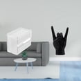 thumbnail image 2 of caso de tejido,Caja de almacenamiento de papel higiénico para montaje en pared,Soporte de pared acrílico para papel higiénico y toallas,Estatua del gesto de la roca,Figuras de estatuas de, 2 of 8