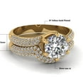 thumbnail image 2 of Matching Rings Yellow Gold Plated Couple Rings 1CT CZ Wedding Ring Sets for Him and Her Ring, 2 of 7