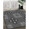 thumbnail image 2 of Ahgly Company Indoor Round Patterned Battleship Gray Area Rugs, 7' Round, 2 of 6