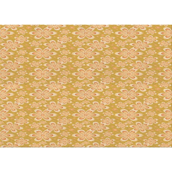 Ahgly Company Indoor Rectangle Patterned Carrot Orange Area Rugs, 2' x 4'