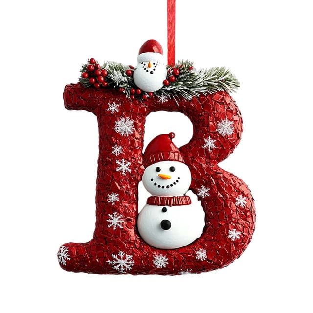 Decoraciones Del Árbol de Navidad Decoración Del Árbol de Navidad de 26 Letras Colgante Ornamentos Del Árbol de Navidad Ornamentos de Navidad Personalizados Decoración de Navidad Decoración Colgante D