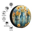 thumbnail image 4 of Logiee Rustic Blue Vase Blossoms Print Spare Tire Cover, Universal Wheel Protectors,Waterproof Dust-Proof UV Sun Wheel Tire Cover,Fit for SUV, RV, Travel Trailer, Truck-17 inch, 4 of 6