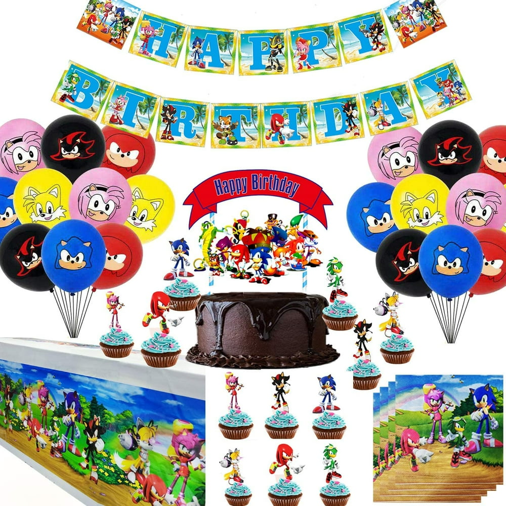 Sonic The Hedgehog Party Supplies Theme Birthday Party Favor Decoration