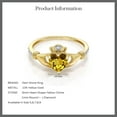 thumbnail image 7 of Gem Stone King 10K Yellow Gold Irish Celtic Claddagh Yellow Citrine and White Diamond Accent Ring for Women (0.76 Cttw, Gemstone Birthstone, Available in Size 5, 6, 7, 8, 9), 7 of 7