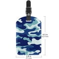 thumbnail image 6 of Square 2Pack PU Leather Camouflage Texture Cruise Luggage Tag with Privacy Cover and Name ID Tag for Travel Handbags Backpacks Luggage Tags, 6 of 6