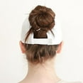 thumbnail image 2 of LAICAIW Ponytail Baseball Cap Messy High Bun Adjustable Mesh Trucker Sun Hat for Women, 2 of 6