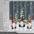 thumbnail image 2 of Merry Christmas Gnome Shower Curtains Winter Holiday Cute Gnomes Snowflake and Xmas Trees on Snow Shower Curtains Polyester Fabric Waterproof 72x72 Inch, 2 of 2