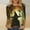 1Multicolor, variant on FDGIU Halloween Shirts for Women Ladies' Halloween Fashion Printed Round Neck Three Quarter Sleeve 3/4 Sleeve T-shirt Loose Top Spooky Season Graphic