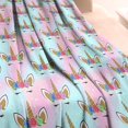 thumbnail image 3 of Pink Cartoon Unicorn Horn Flower Pattern Blanket,Comfortable Soft Lamb Wool Throw Blanket,All Season,Warm Lightweight Blankets for Sofa Bed Couch Living Room Chair,60"x80", 3 of 4