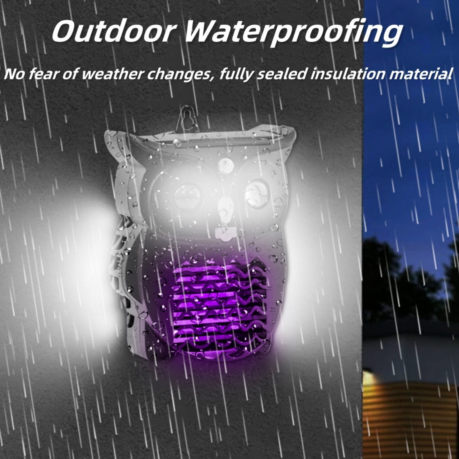 JahyElec Solar Bug Zapper, Infrared high-sensitivity camera Insect Electrocution Device Waterproof Indoor and Outdoor Use Kills Flying Insects
