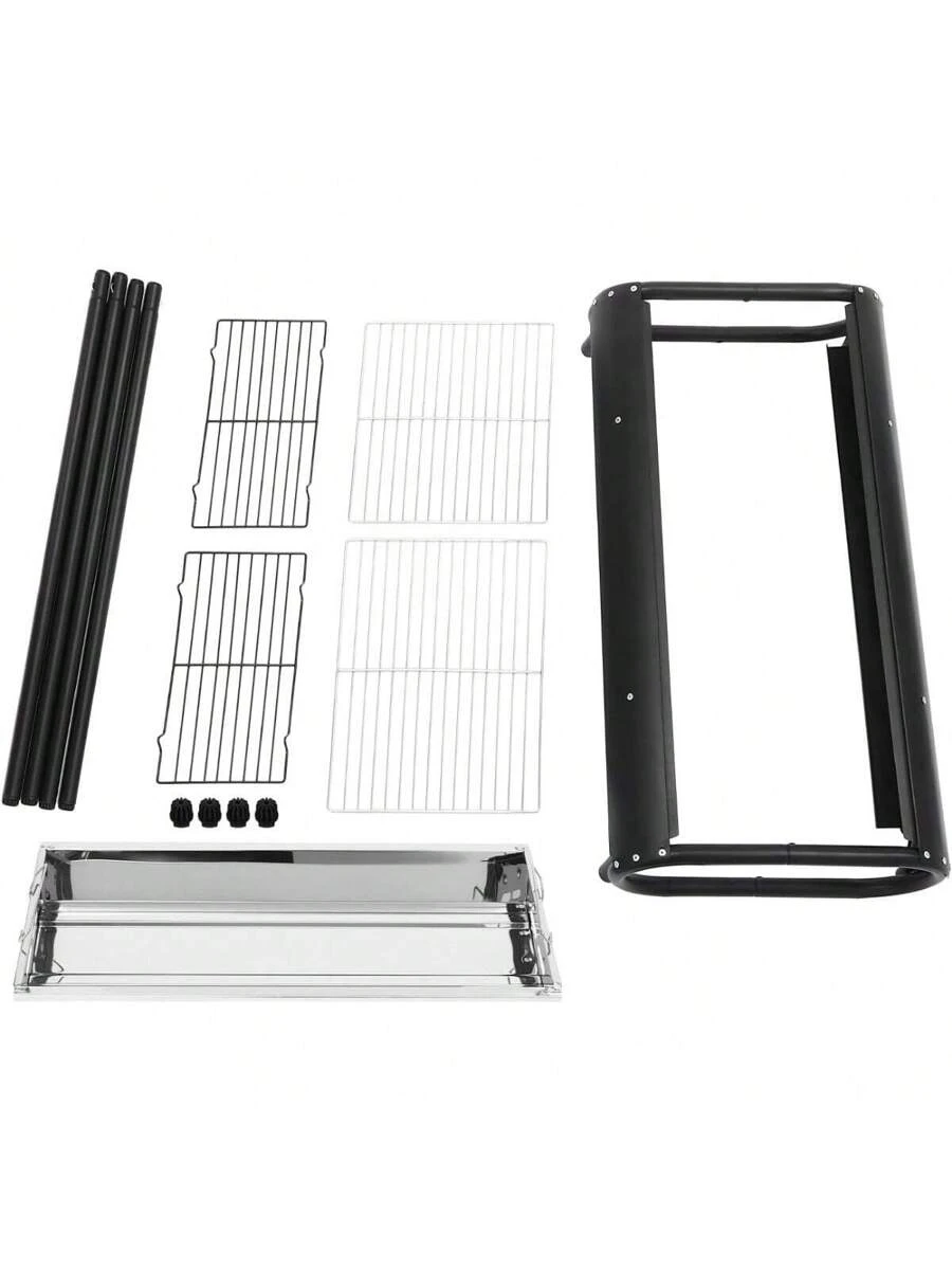 XC  Portable Charcoal Grill, Outdoor BBQ Grill With Storage Bag, Portable BBQ Griddle, ‎Free Standing Large Grills For Camping, Picnic, Gatherings, Party[Best Gift For Family&Friends]