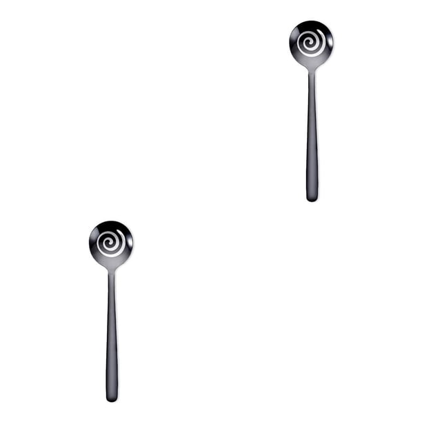 Advancent Cuchara de acero inoxidable con diseño en espiral, cuchara lavable para café, bebida, restaurante, herramienta para ceremonia de boda, Type1 NO1 Advancent CBP187135