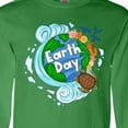 thumbnail image 4 of Inktastic Earth Day Turtle Planet with Waves and Birds Long Sleeve T-Shirt, 4 of 5
