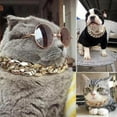 thumbnail image 2 of 1 Pce Chaîne Réglable Dorée pour Chien Chat Collier Doré pour Chien Chaton Accessoires pour Animaux, 2 of 6