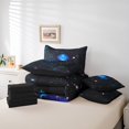 thumbnail image 4 of YST Virgo Celestial Comforter Set, Twin 7-Piece Cosmic Bedding Set, Neon Blue Constellations, Horoscope, 4 of 4