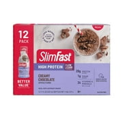 SlimFast Advanced Nutrition Ready to Drink Meal Replacement Shakes, Creamy Chocolate, 11 fl oz, 12 Count