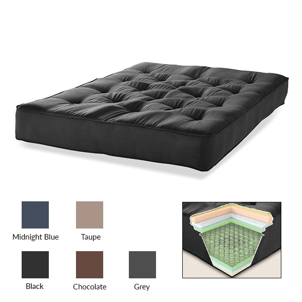 S2G 6" Innerspring Futon Microfiber Mattress, Multiple Colors