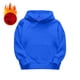 thumbnail image 2 of Gibobby Sudadera de cuello redondo de manga larga de algodónNiños Niñas Lana Sólida Manga Larga Patchwork Con Capucha Engrosada Sudadera Cálida Blusa Top(Azul oscuro, 12-18 Meses), 2 of 5