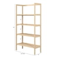 thumbnail image 5 of Pemberly Row Modern Solid Wood 4-Shelves Folding Bookcase/Pantry in Unfinished, 5 of 9