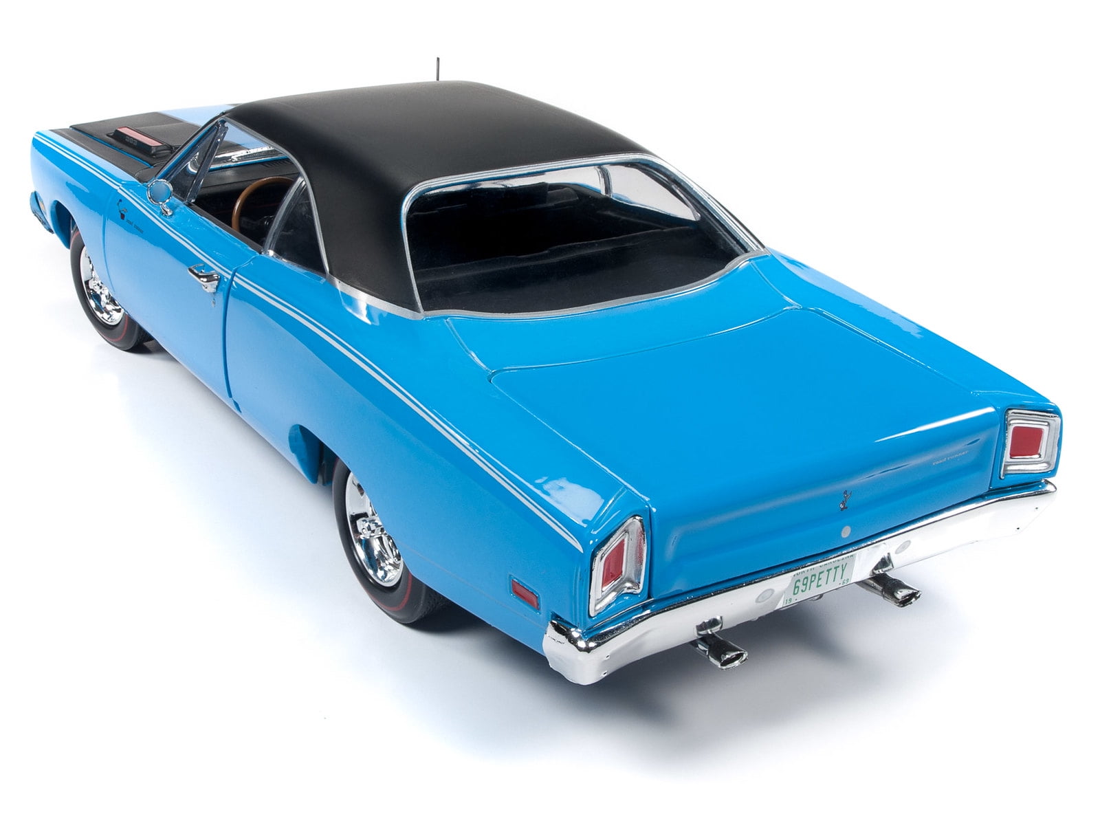 Autoworld AMM1184 1969 Plymouth Road Runner Hardtop Petty Blue