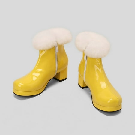 

Gubotare Sorel Boots Womens Ankle Rain Boots - Ladies Waterproof Winter Spring Garden Boot Yellow 8.5