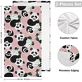 thumbnail image 2 of SKYSONIC 2 Pack Panda Eucalyptus Hand Towels, Ultra Soft and Absorbent, Cute Animals Decorative Fingertip Towel for Home, Bathroom, Kitchen, 28.3"x14.4", 2 of 5