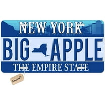 License Plates New York Big Decorative Car Front License Plate,Vanity Tag,Metal Car Plate,Aluminum Novelty License Plate for Men/Women Car,6 X 12 Inch