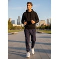 thumbnail image 4 of DENTOYOU 4-Pack Mens Sweatpants with Pockets Gym Joggers - Athletic Pants for Workout Casual black/Navy/Dark Heather Grey/Heather Grey XXL, 4 of 8