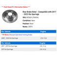 thumbnail image 2 of Rear Brake Rotor - Compatible with 2017 - 2022 Kia Sportage 2018 2019 2020 2021, 2 of 2