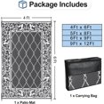 thumbnail image 2 of Tapis d'Intérieur et d'Extérieur pour Patio 6x9 ft - Tapis Réversible Extérieur, Résistant aux Taches et aux UV, Tapis Portable en Paille Plastique pour Camping, Piscine, Porche Losange Vert et Vanille, 2 of 4